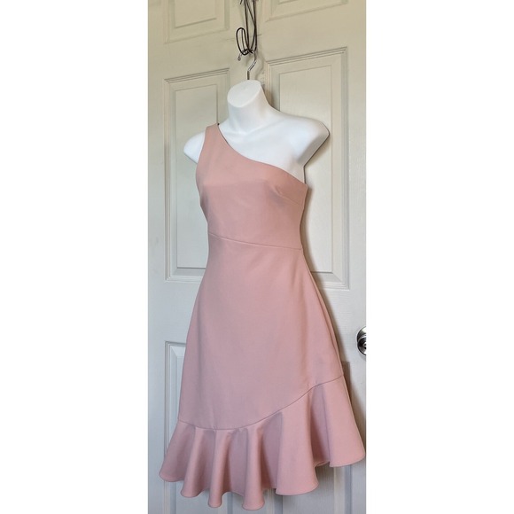 cinq a sept Dresses & Skirts - Cinq A Sept Stella Asymmetrical One Shoulder  Formal Dress Pink Womens 6